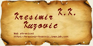 Krešimir Kuzović vizit kartica